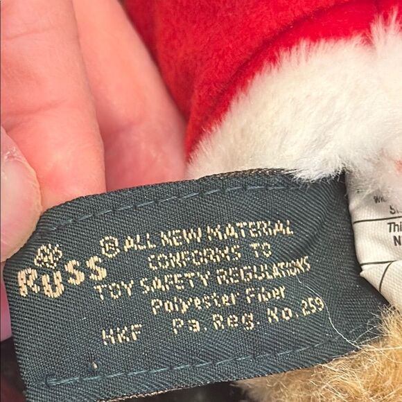 Vintage Russ Santa Bear With Santa Hat 9" - Picture 8 of 8